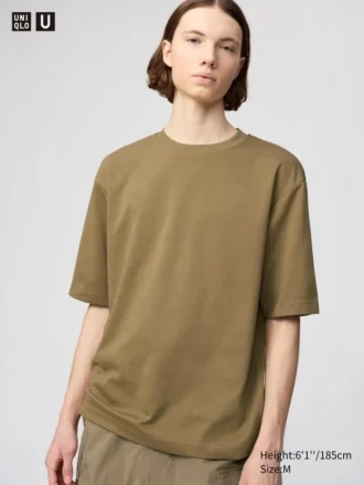 Unisex AIRism Pamuklu Oversized Tişört | Yarım Kol