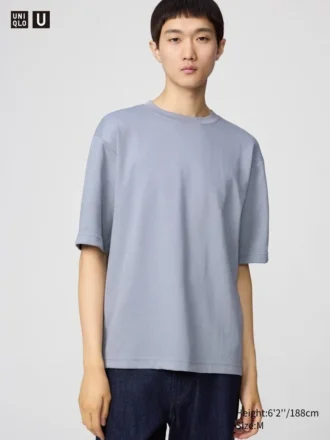 Unisex AIRism Pamuklu Oversized Tişört | Yarım Kol
