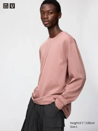 Unisex AIRism Pamuklu Tişört | Uzun Kollular