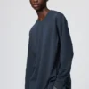 Unisex AIRism Pamuklu Tişört | Uzun Kollular