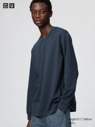 Unisex AIRism Pamuklu Tişört | Uzun Kollular