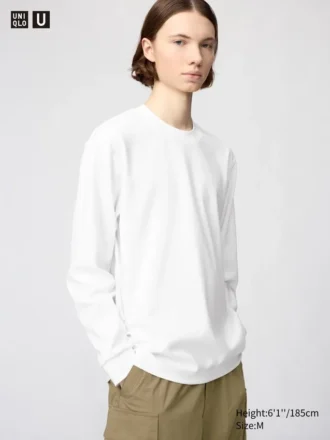 Unisex AIRism Pamuklu Tişört | Uzun Kollular