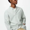 Unisex Broadcloth Gömlek | Düğmeli | Çizgili Unisex Broadcloth Gömlek | Düğmeli | Çizgili