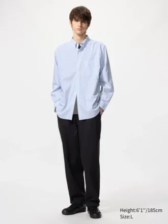 Unisex Broadcloth Gömlek | Düğmeli | Kareli