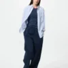 Unisex Broadcloth Gömlek | Düğmeli | Kareli Unisex Broadcloth Gömlek | Düğmeli | Kareli