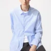 Unisex Broadcloth Gömlek | Normal Yaka | Çizgili Unisex Broadcloth Gömlek | Normal Yaka | Çizgili