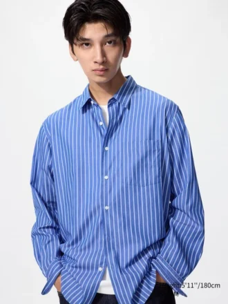 Unisex Broadcloth Gömlek | Normal Yaka | Çizgili
