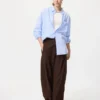 Unisex Broadcloth Gömlek | Normal Yaka | Çizgili Unisex Broadcloth Gömlek | Normal Yaka | Çizgili