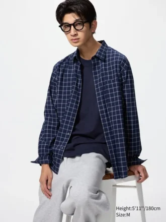 Unisex Broadcloth Gömlek | Normal Yaka | Kareli