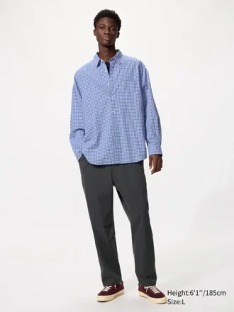 Unisex Broadcloth Gömlek | Normal Yaka | Kareli