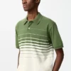 Unisex Dry Pique Çizgili Polo Yaka Tişört | Panel