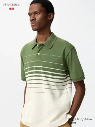Unisex Dry Pique Çizgili Polo Yaka Tişört | Panel