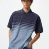 Unisex Dry Pique Çizgili Polo Yaka Tişört | Panel
