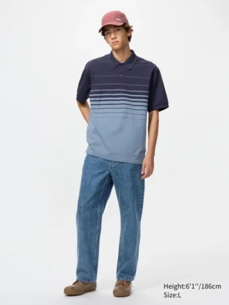 Unisex Dry Pique Çizgili Polo Yaka Tişört | Panel