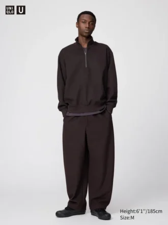 Unisex Fırçalanmış Geniş Eşofman Altı