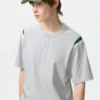 Unisex Henley Yaka Tişört
