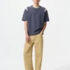 Unisex Henley Yaka Tişört