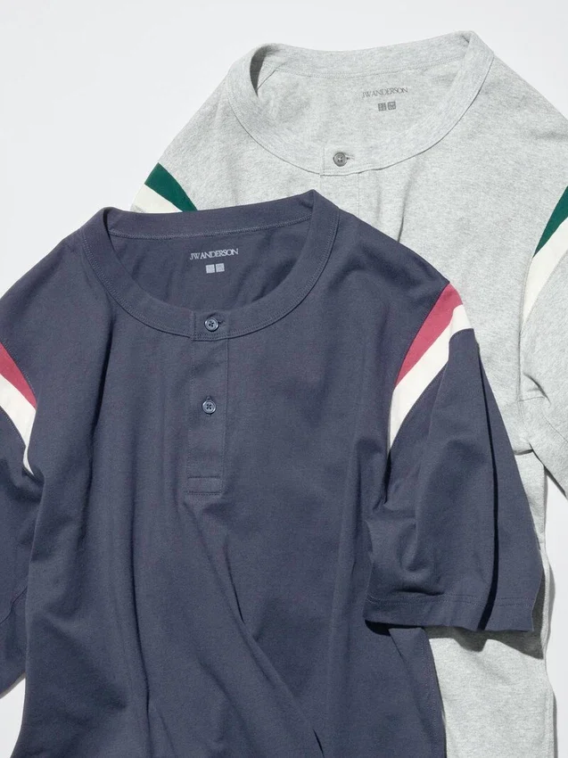 Unisex Henley Yaka Tişört Unisex Henley Yaka Tişört