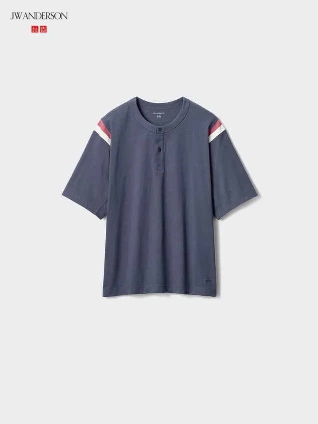 Unisex Henley Yaka Tişört Unisex Henley Yaka Tişört