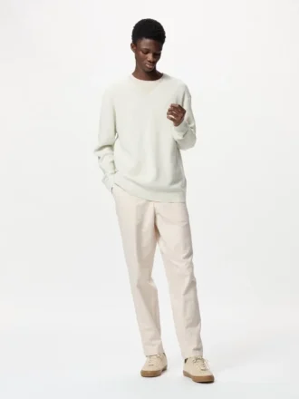Unisex Keten Karışımlı Bol Pantolon