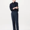 Unisex Keten Karışımlı Bol Pantolon