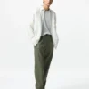 Unisex Keten Karışımlı Bol Pantolon