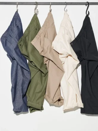 Unisex Keten Karışımlı Bol Pantolon