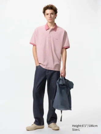 Unisex Kuru Pike Çizgili Polo Yaka Tişört | Dar Çizgili