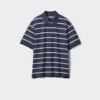 Unisex Kuru Pike Çizgili Polo Yaka Tişört | Geniş Çizgili