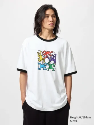Unisex Ny Pop Art UT Grafik Tişört | Keith Haring