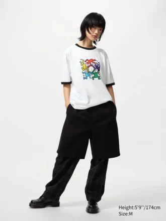 Unisex Ny Pop Art UT Grafik Tişört | Keith Haring