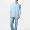Unisex Oxford Oversized Gömlek | Çizgili
