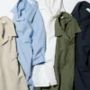 Unisex Pamuklu Keten Gömlek | Kısa Kollar