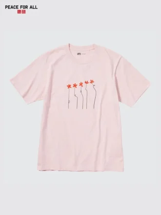 Unisex Peace for All Grafik Tişört | Hana Tajima