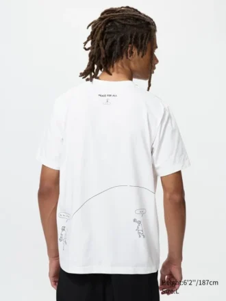 Unisex Peace for All Grafik Tişört | Hideki Kuriyama