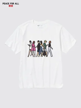 Unisex Peace for All Grafik Tişört | Julian Opie