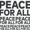 Unisex Peace for All Grafik Tişört | Kashiwa Sato Unisex Peace for All Grafik Tişört | Kashiwa Sato