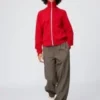 Unisex Pileli Geniş Konik Pantolonlar