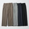 Unisex Pileli Geniş Konik Pantolonlar