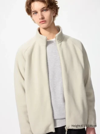 Unisex Polar Tam Fermuarlı Ceket