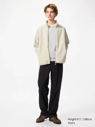 Unisex Polar Tam Fermuarlı Ceket