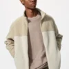Unisex Polar Tam Fermuarlı Ceket | Renk Blok