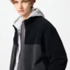 Unisex Polar Tam Fermuarlı Ceket | Renk Blok
