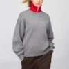 Unisex Pürüzsüz Pamuklu Kazak