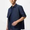 Unisex Seersucker Gömlek | Kısa Kollar