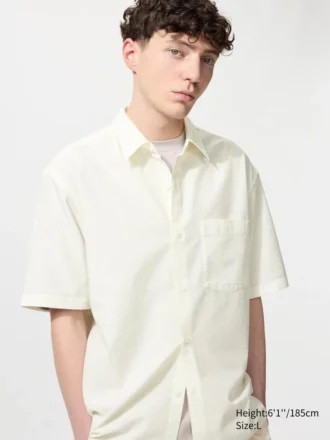 Unisex Seersucker Gömlek | Kısa Kollar
