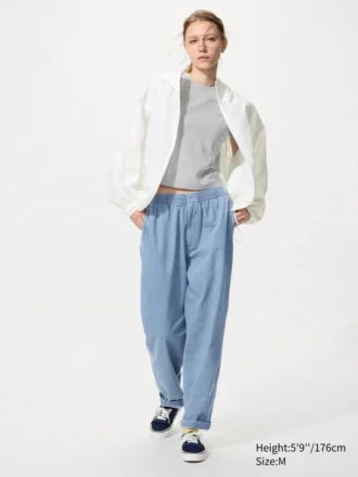 Unisex Streç Kolay Ayak Bileği Pantolonlar | Denim