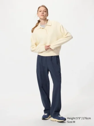 Unisex Streç Kolay Ayak Bileği Pantolonlar | Seersucker