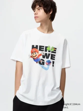 Unisex Super Mario Galaxy Filmi UT Grafik Tişört