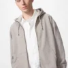 Unisex Tam Fermuarlı Kapüşonlu Sweatshirt